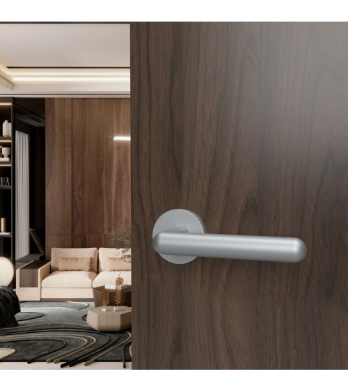 Tirador de puerta cromo satinado NOX ferretería de diseño