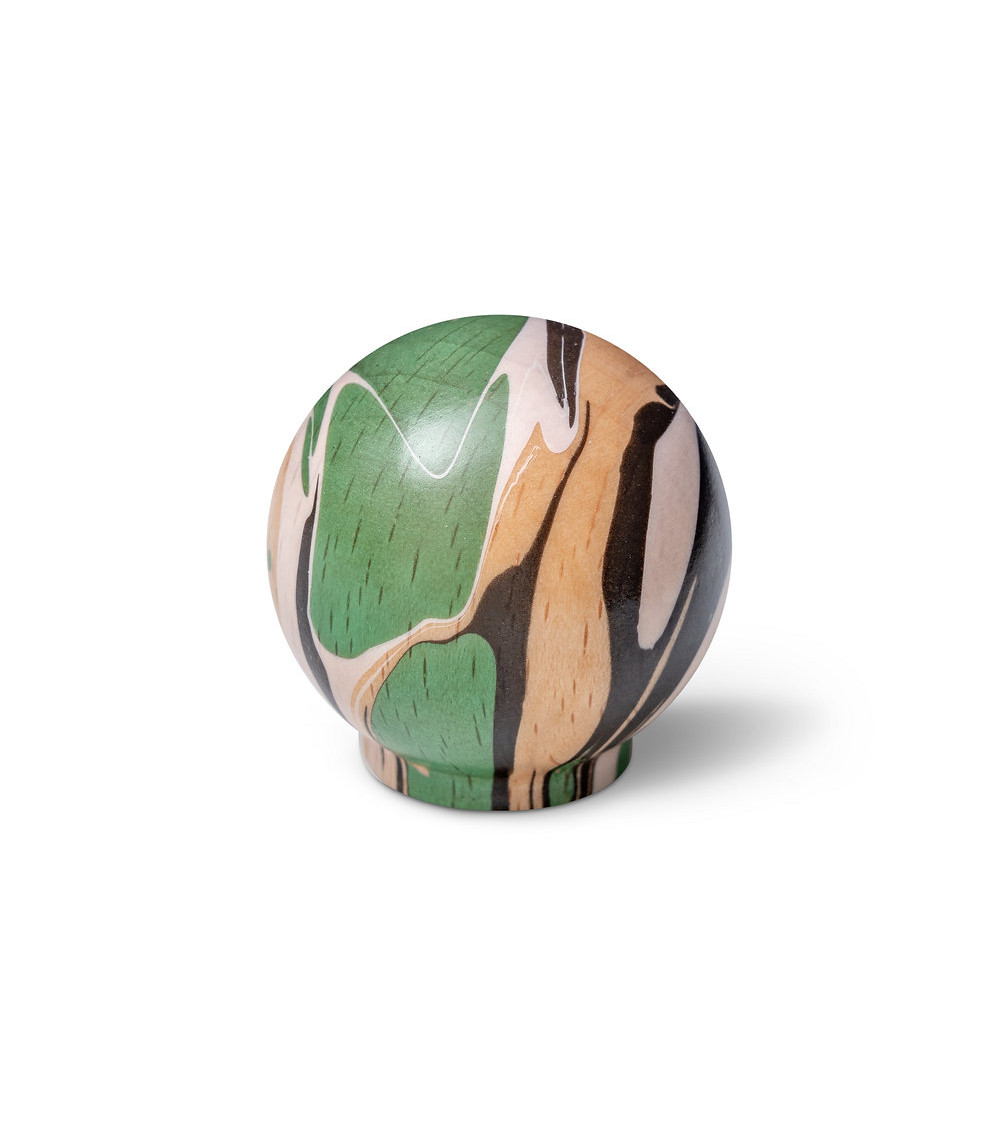 Botón de mueble de madera de haya Verde intenso