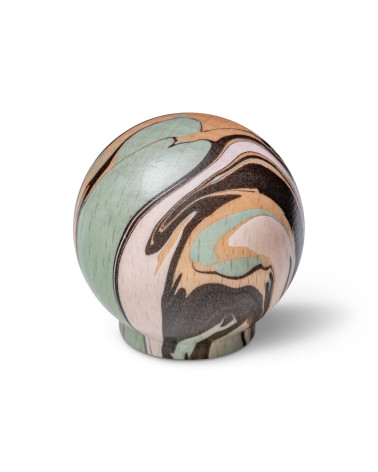 Botón de mueble de madera de haya Verde agua