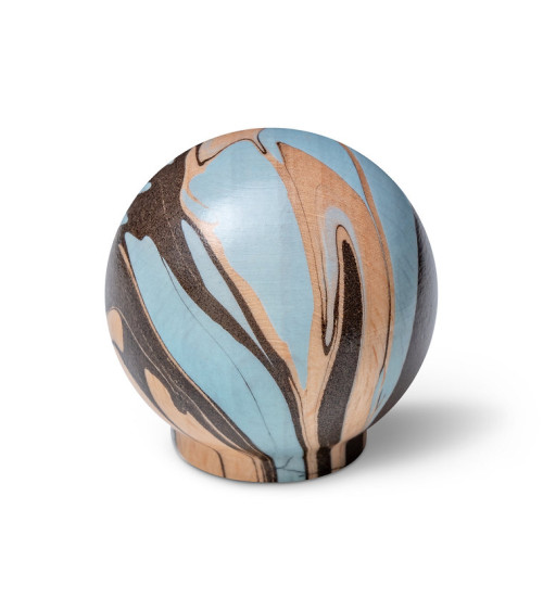Botón de mueble de madera de haya Azul claro