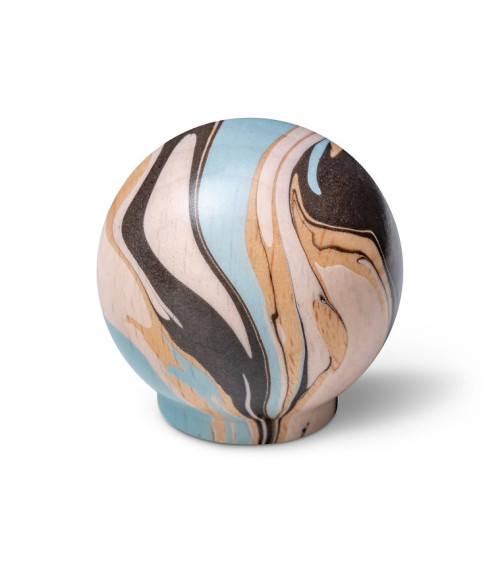 Botón de mueble de madera de haya Azul claro