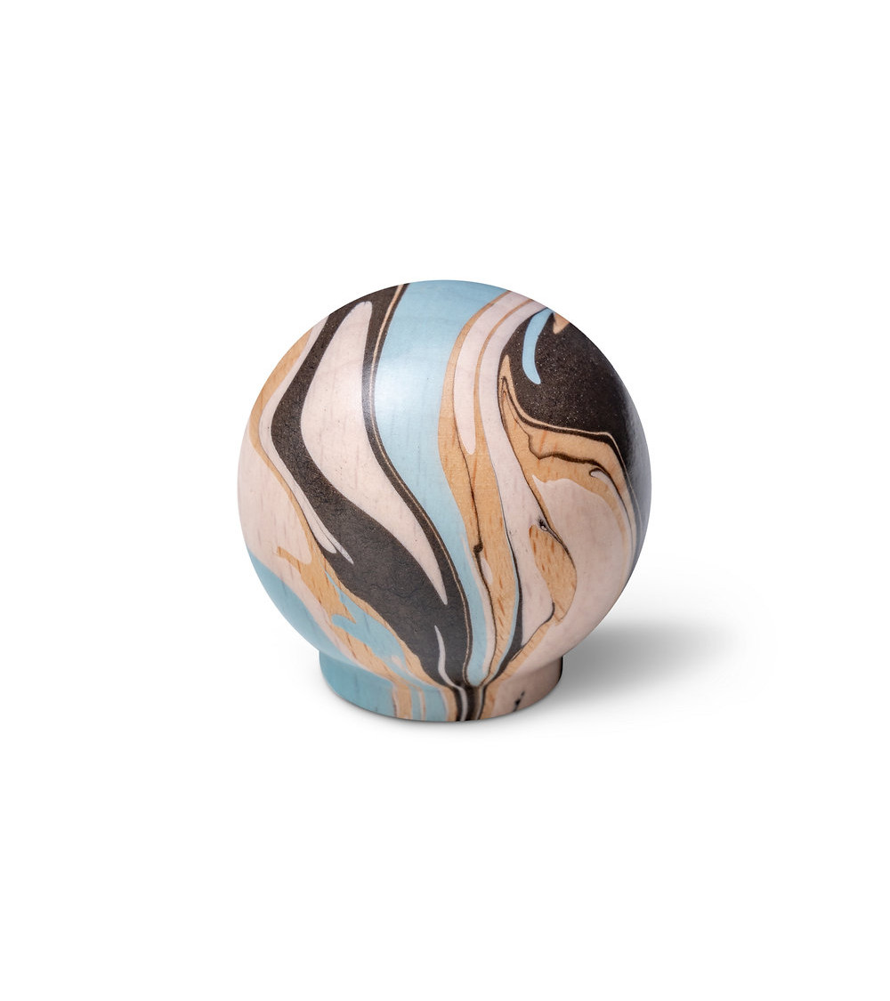 Botón de mueble de madera de haya Azul claro