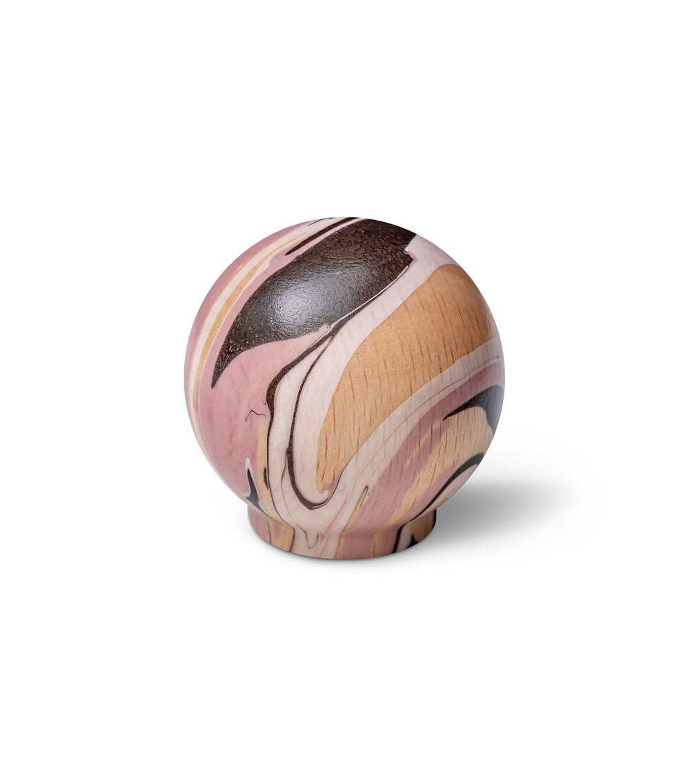 Botón de mueble de madera de haya Lila