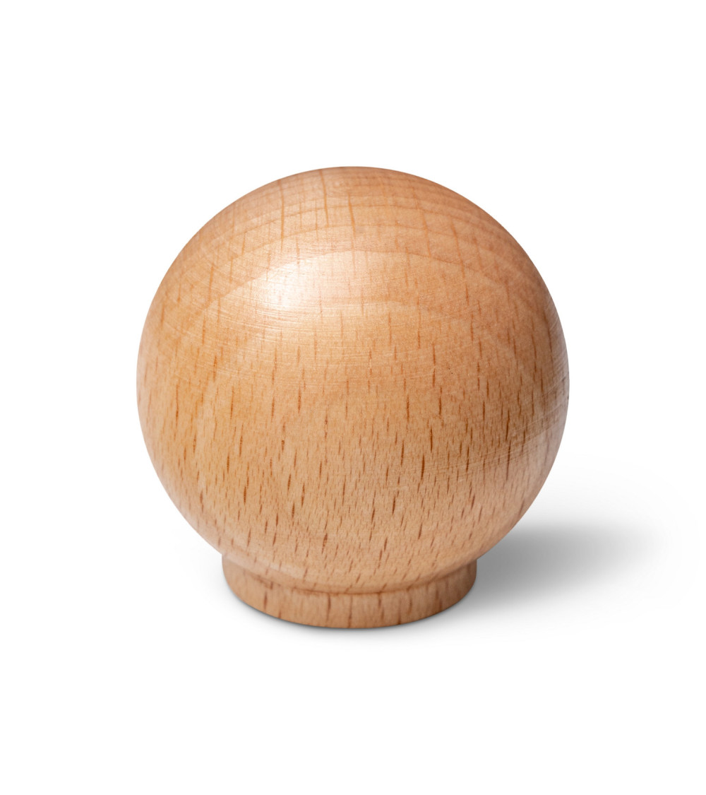 Botón de mueble de madera de haya