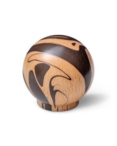 Botón de mueble de madera de haya Americano