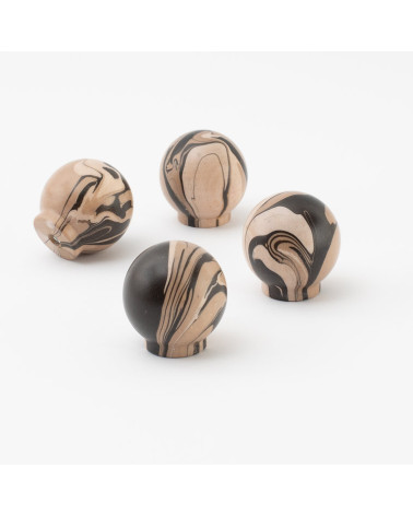 Botón de mueble de madera de haya Espresso