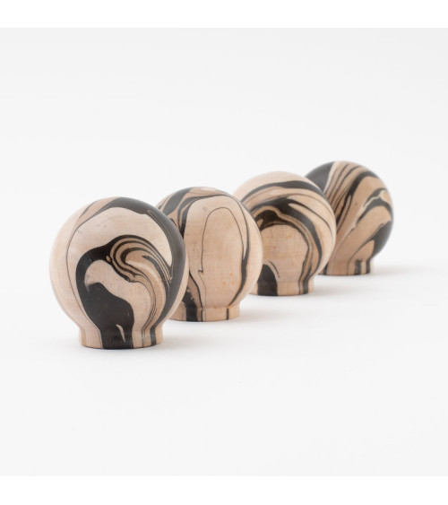 Botón de mueble de madera de haya Espresso