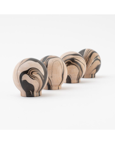 Botón de mueble de madera de haya Espresso