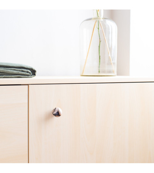 Botón de mueble de madera de haya Espresso