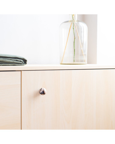 Botón de mueble de madera de haya Espresso