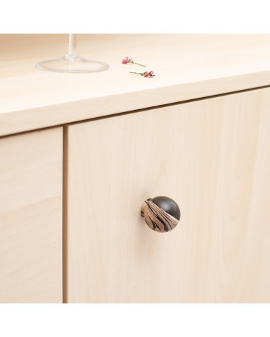 Botón de mueble de madera de haya Espresso