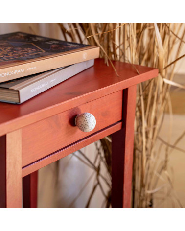 Pomo de mueble de madera de haya Blanco y negro Mezcla