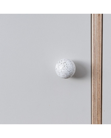 Pomo de mueble de madera de haya Blanco y negro Mezcla
