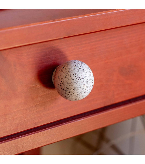 Pomo de mueble de madera de haya Blanco y negro Mezcla