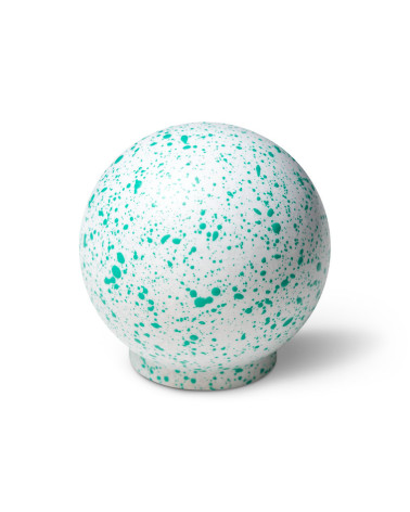Botón de mueble de madera de haya blanco y verde claro Mélange