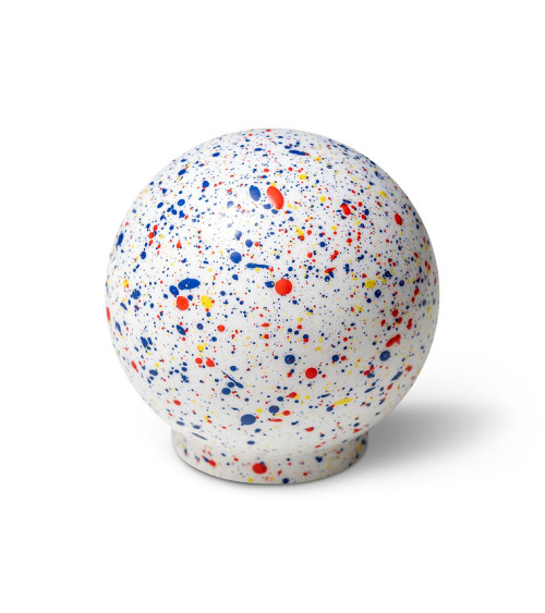Botón de mueble de madera de haya F.T.P. Mélange - blanco azul amarillo rojo