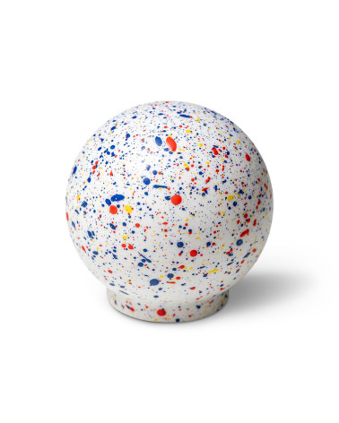 Botón de mueble de madera de haya F.T.P. Mélange - blanco azul amarillo rojo