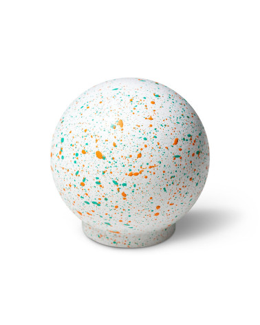 Botón de mueble de madera de haya Pelouse ensoleillée Mélange - blanco verde naranja