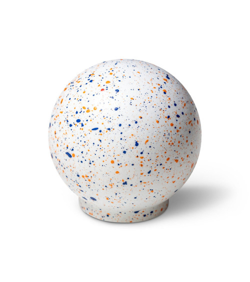 Botón de mueble de madera de haya Mélange - blanco azul naranja