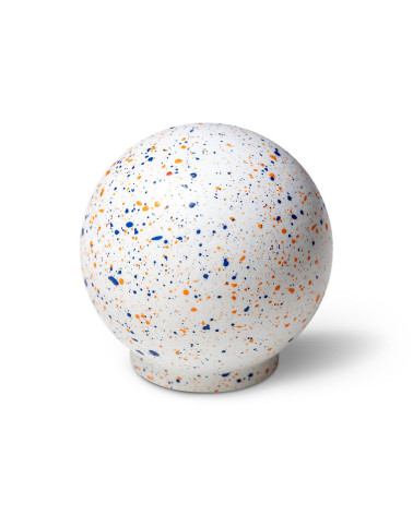 Botón de mueble de madera de haya Mélange - blanco azul naranja