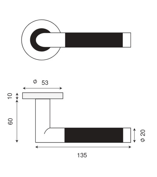 tirador de puerta aspecto madera oscura