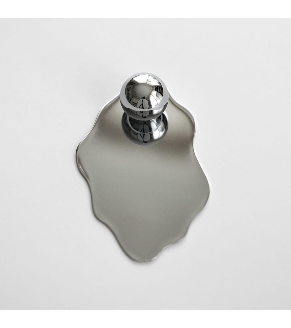 Tirador de mueble ostra cromado