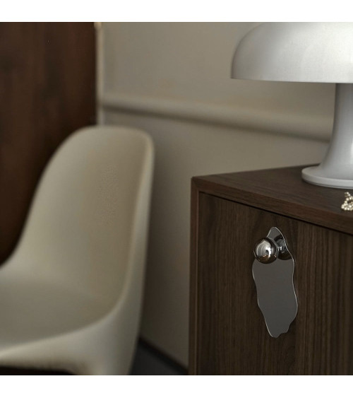 Tirador de mueble ostra cromado