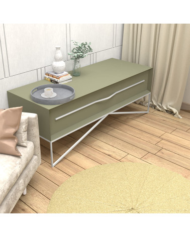 Tirador de mueble anodizado natural APRO tirador de diseño montado en un mueble