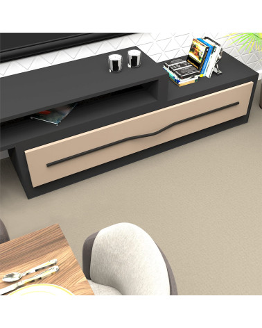 Tirador de mueble negro mate APRO tirador de diseño montado en un mueble