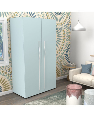 Tirador de mueble anodizado natural APRO-2 tirador de diseño montado en un armario