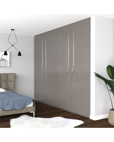 Tirador de mueble cromo pulido APRO-2 tirador de diseño montado en un armario