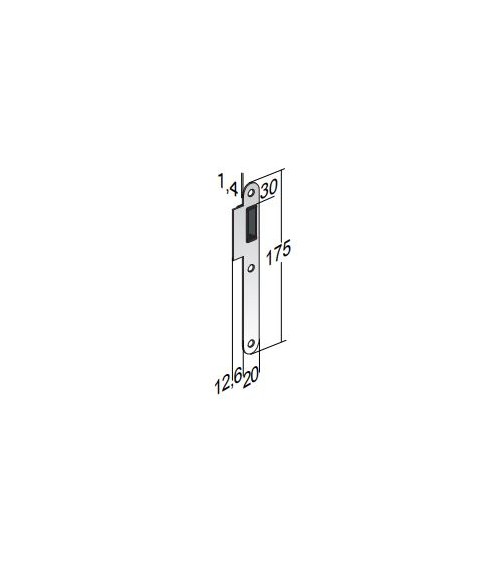 Cerradero de dormant para cerradura magnética CLE L / WC - diseño