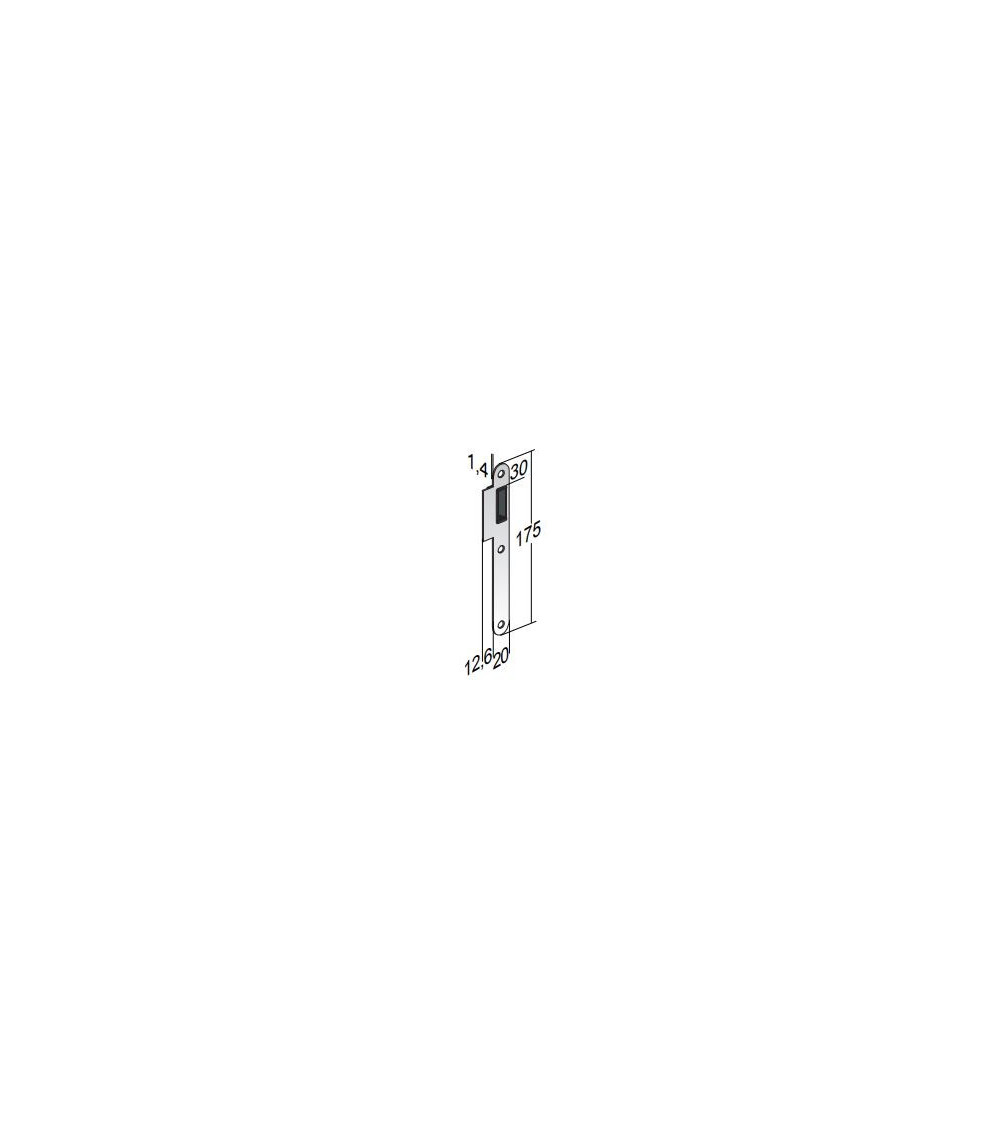 Cerradero de dormant para cerradura magnética CLE L / WC - diseño