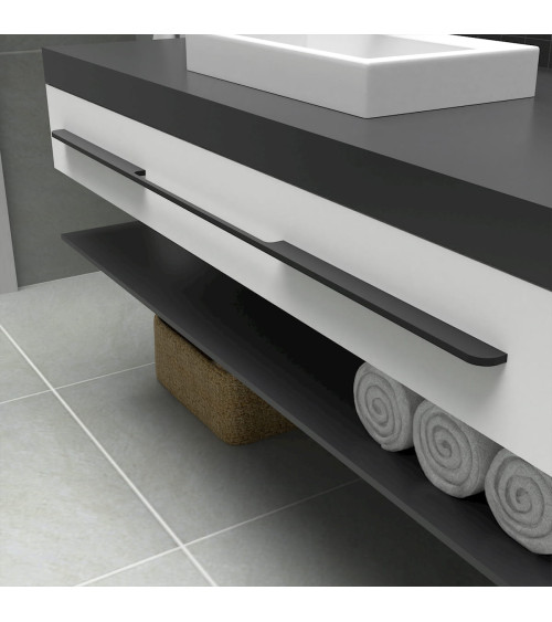 Tirador de mueble negro mate LANA diseño