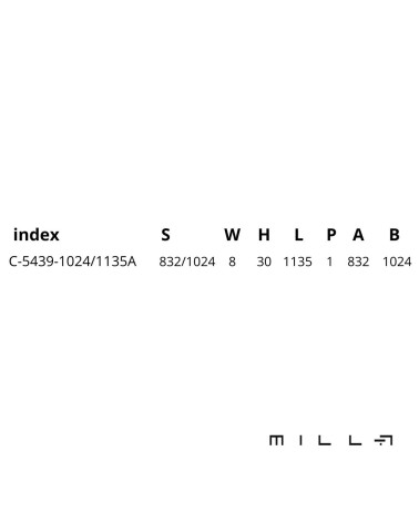 Tirador de mueble LANA-1 con dimensiones
