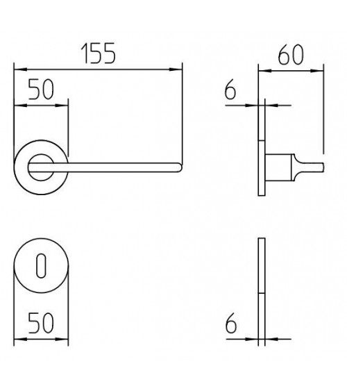 Palanca de puerta moderna Mandelli Grint palanca de diseño