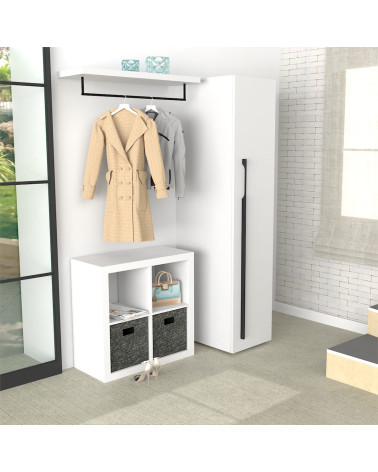 Tirador de mueble negro mate LANA-2 tirador de diseño montado en un mueble