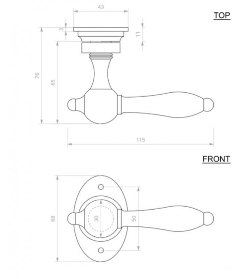 Tirador de puerta negra de hierro 1212 - tirador de diseño