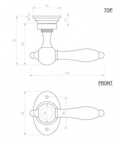 Tirador de puerta negro de hierro 1212 - tirador de diseño