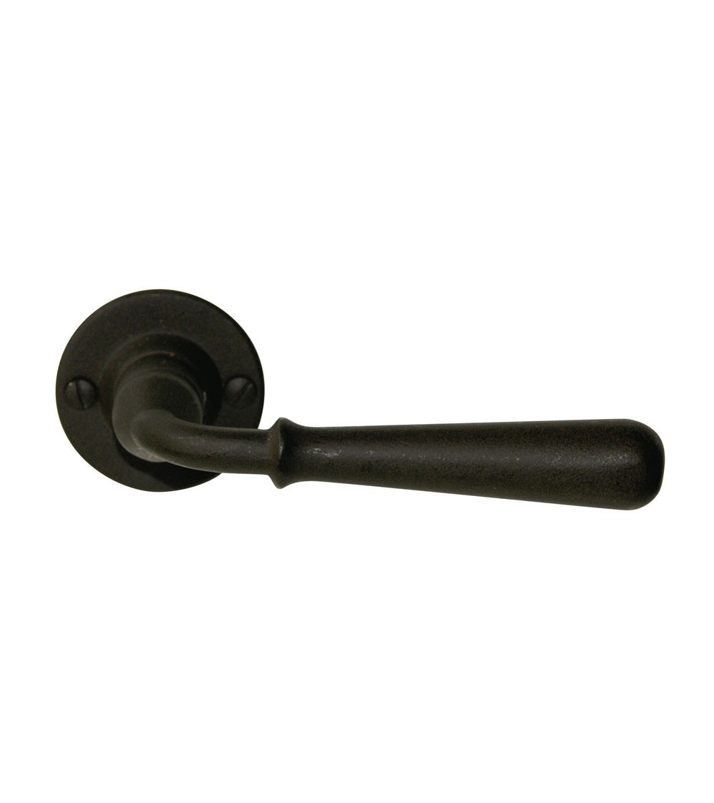 Manilla de puerta color negro HINON redonda - manilla de diseño