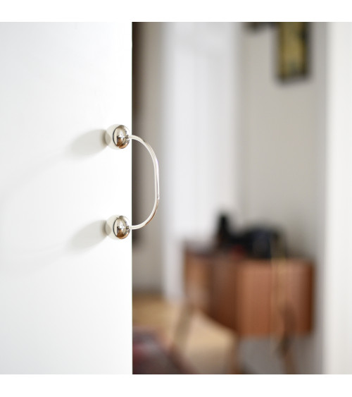 Tiradores de mueble en latón 10 níquel