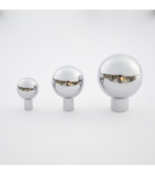 Pomo de mueble bola de latón niquelado