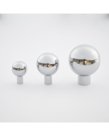 Pomo de mueble bola de latón niquelado