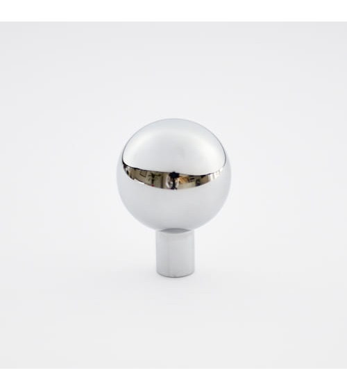 Pomo de mueble bola de latón niquelado