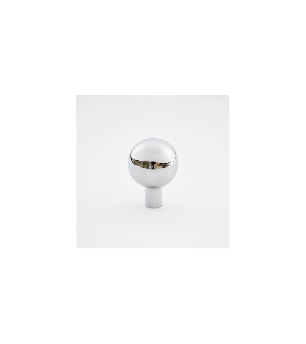 Pomo de mueble bola de latón niquelado
