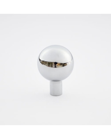 Pomo de mueble bola de latón niquelado