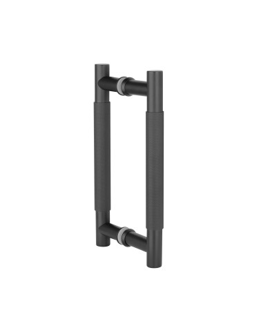 Tirador doble texturizado para puerta 1770 acabado negro mate tirador de diseño
