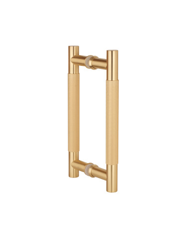 Tirador doble texturizado para puerta 1770 acabado oro mate tirador de diseño
