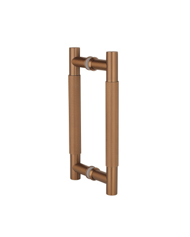 Tirador doble texturizado para puerta 1770 acabado cobre tirador de diseño