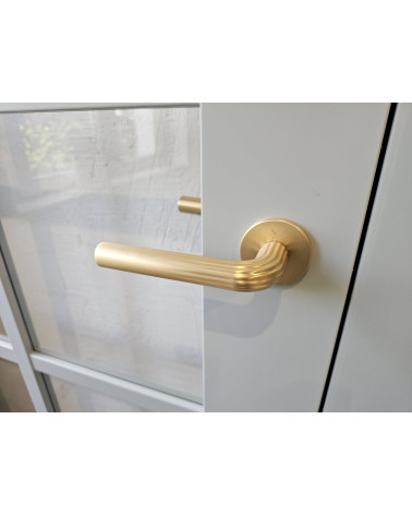 Tiradores de puerta oro satinado Frella